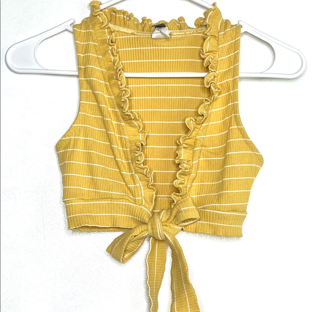 Yellow Tie up Top